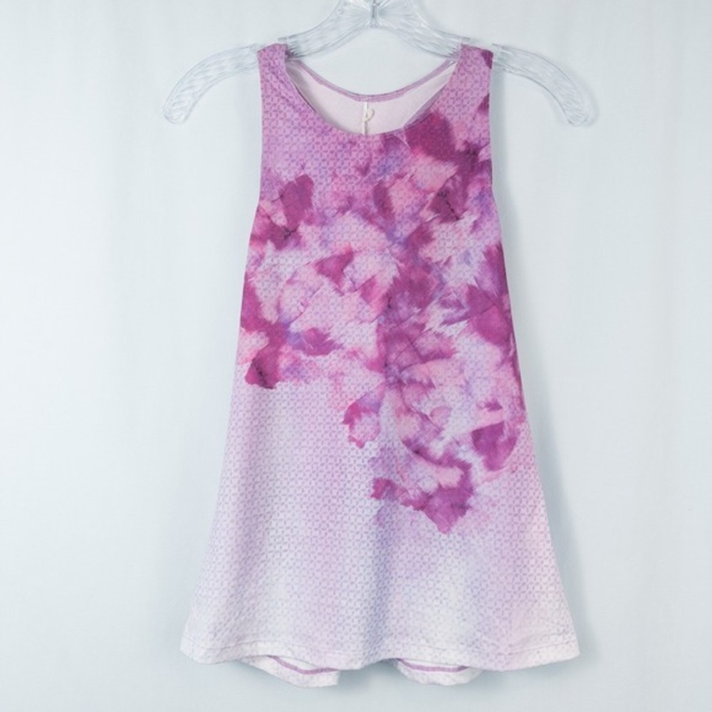 Prana Boost Printed Tank Top Womens Small Abstract Floral‎ Yoga Pilates Athletic